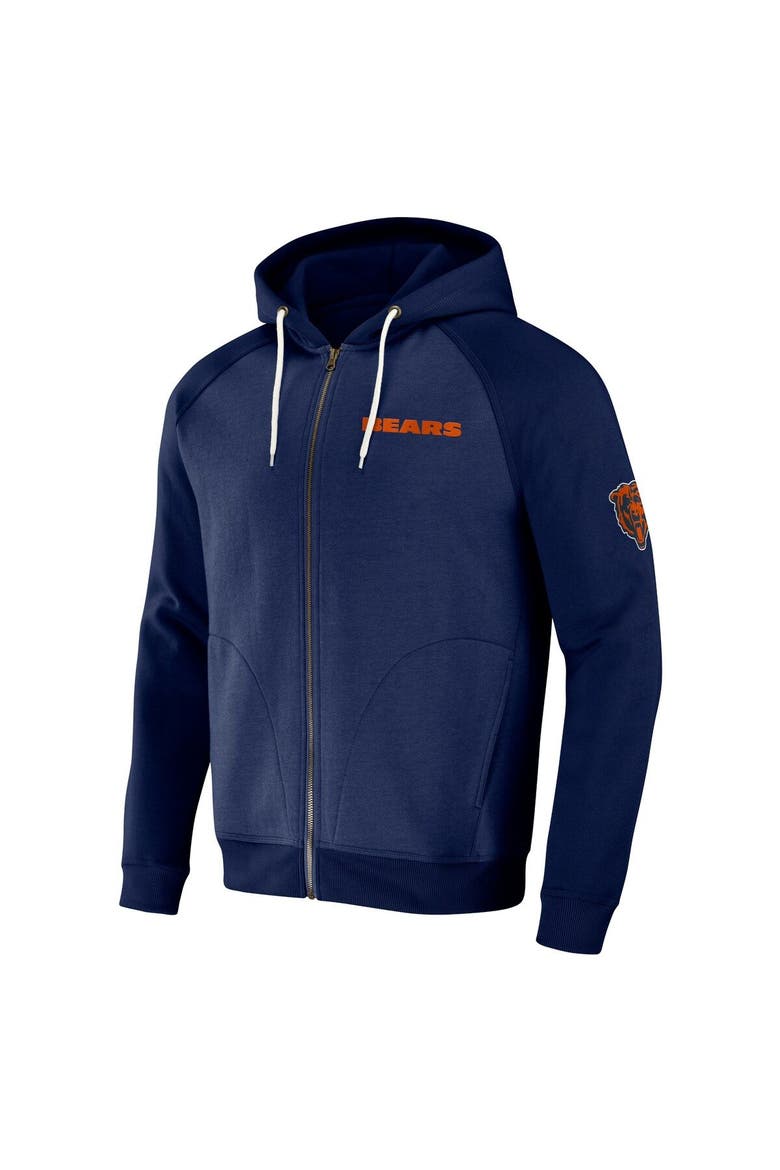 Men's NFL x Darius Rucker Collection by Fanatics Navy Chicago Bears Raglan Full-Zip Hoodie, Alternate, color, Navy