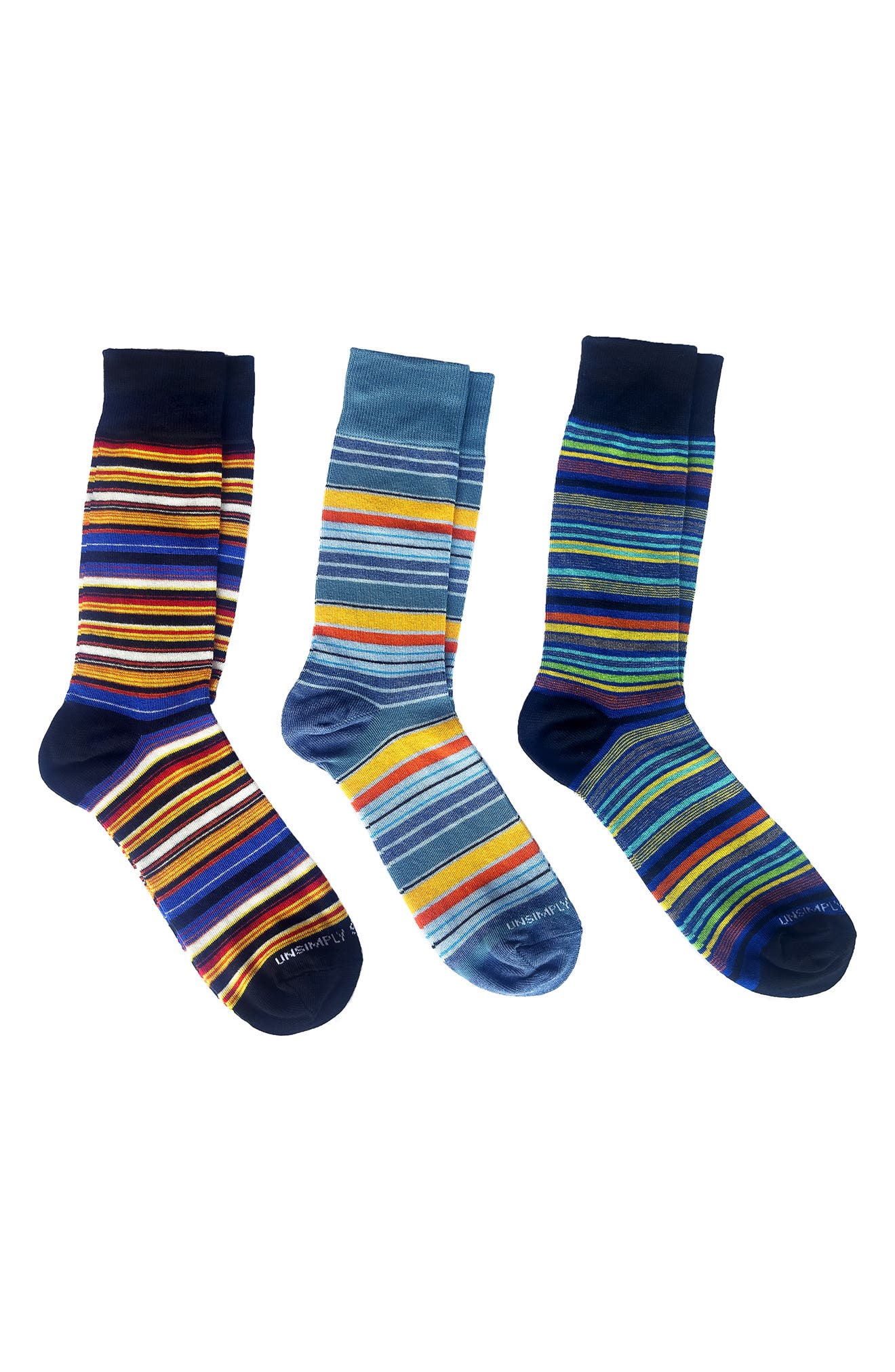 UNSIMPLY STITCHED Assorted 3-Pack Crew Socks
