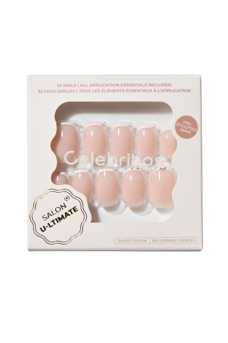 Salon U-ltimate Nude Classic French Press-On Nails, Main, color, SHORT COFFIN