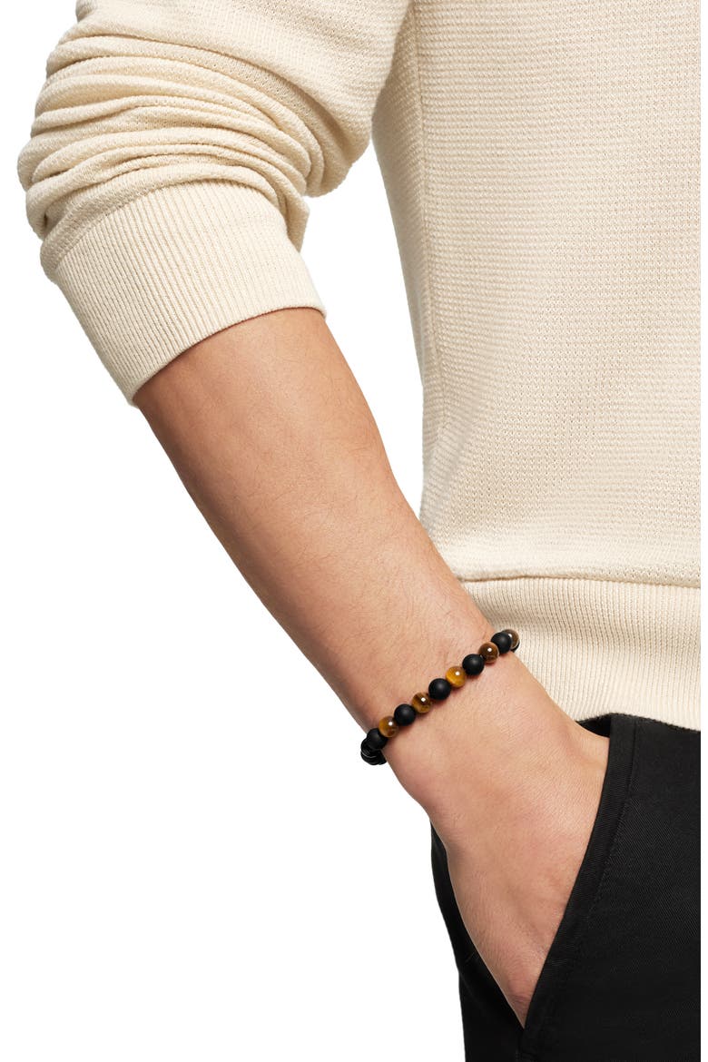 Spiritual Beads Bracelet with Black Onyx and Tigers Eye, Alternate, color, TIGERS EYE