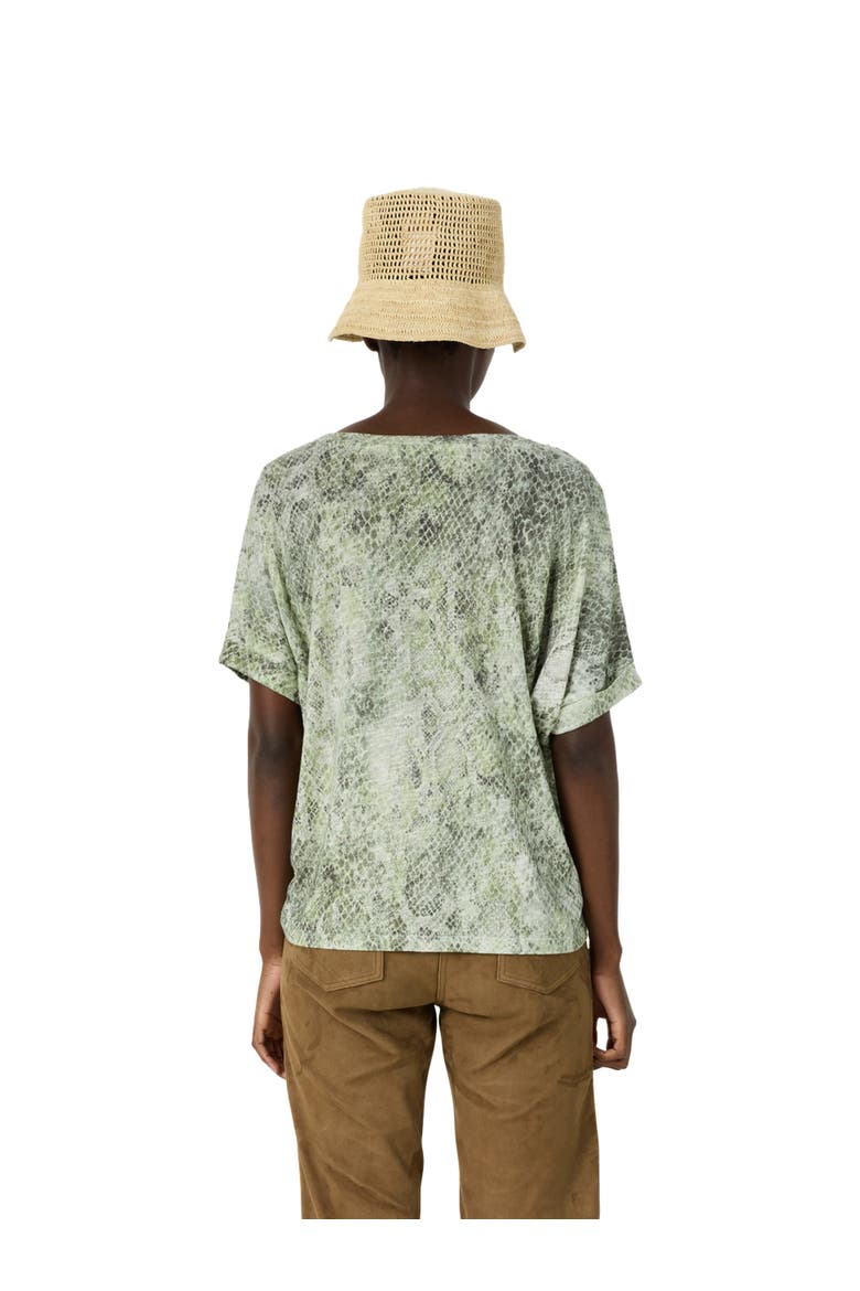 Mariel Snakeskin Print T-Shirt, Alternate, color, Khaki Green