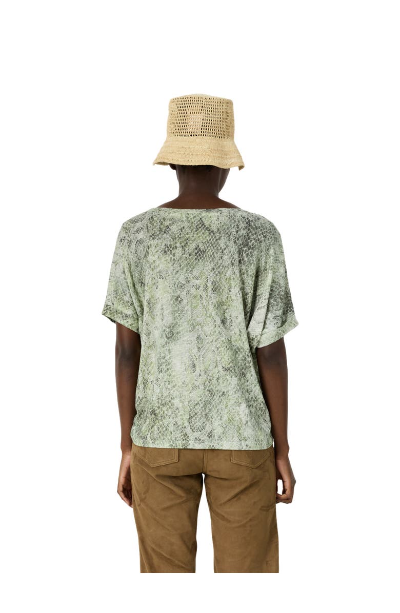 GERARD DAREL Mariel Snakeskin Print T-Shirt, Alternate, color, Khaki Green