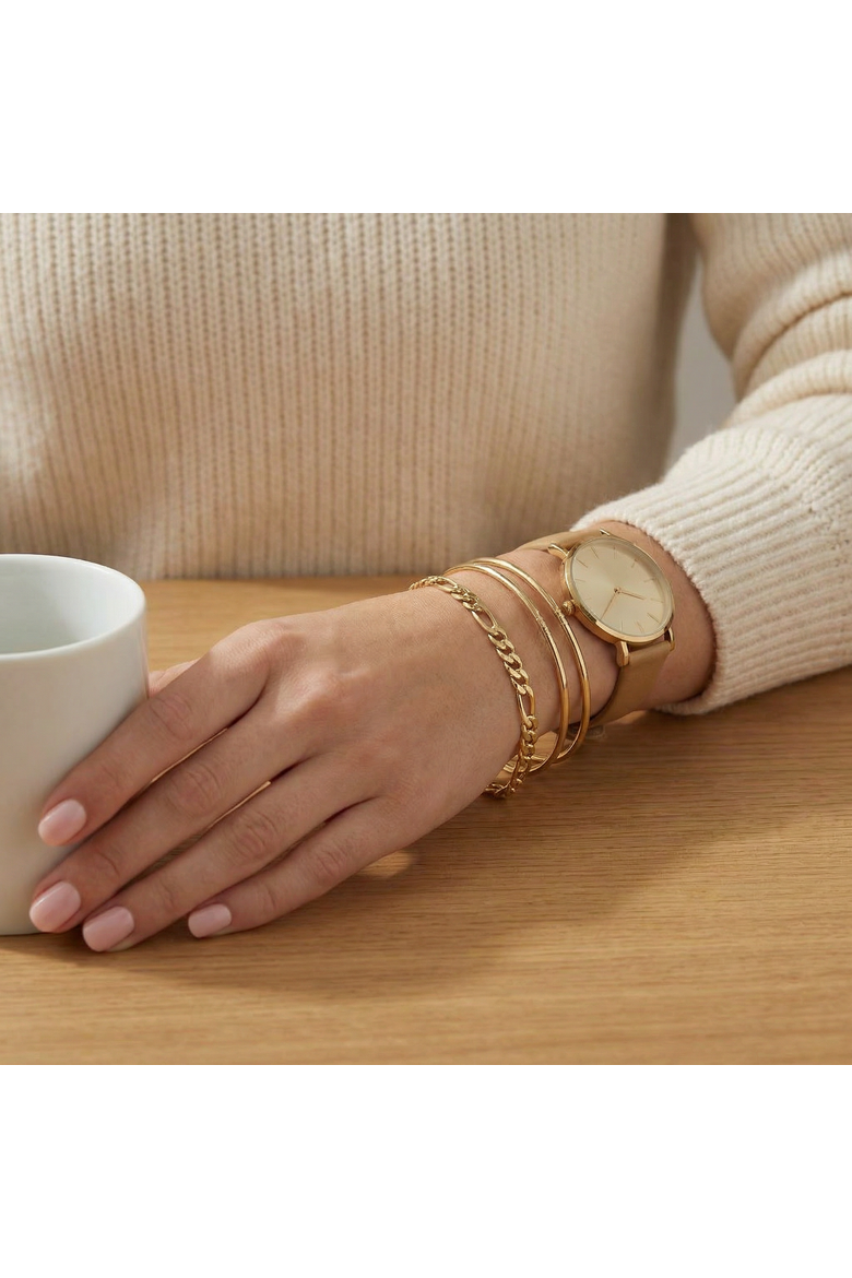 10k Gold 3.5-millimeter Figaro Bracelet, Alternate, color, 10k Yellow Gold