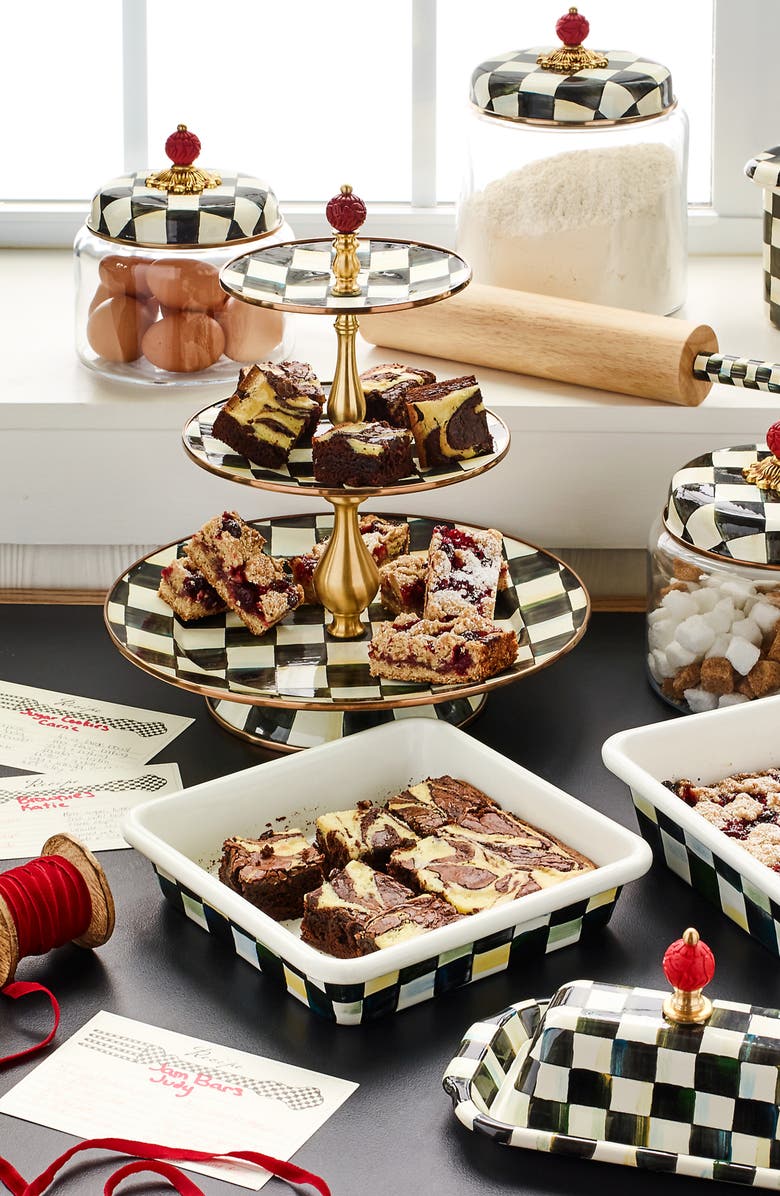 MACKENZIE CHILDS Courtly Check Small Kitchen Canister, Alternate, color,