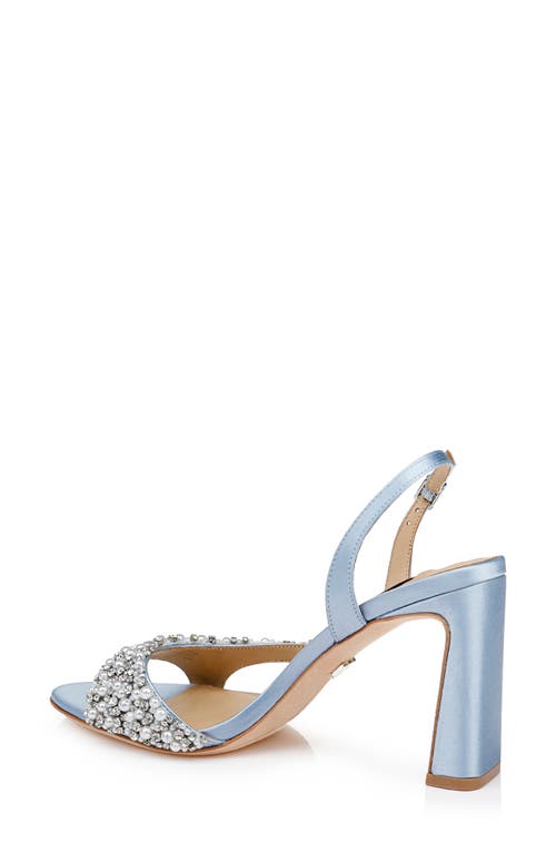 Badgley Mischka Collection Jenesis Slingback Sandal In Azure Blue Satin