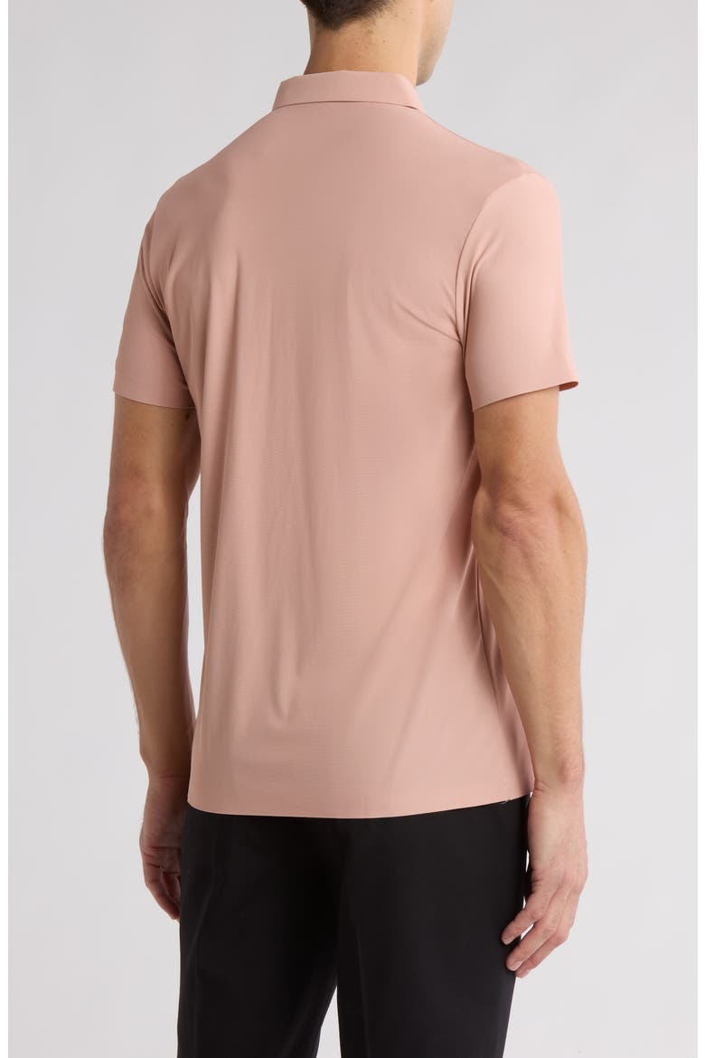 Slim Fit Stretch Cotton Knit Polo, Alternate, color, DUSTY PINK