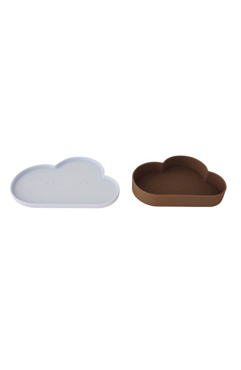 OYOY Chloe Cloud Plate & Bowl, Main, color, Ice Blue / Choko