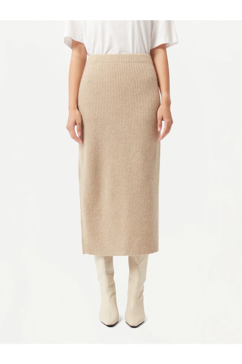 Cashmere Skirt with Zip, Main, color, warm grey