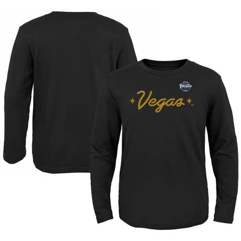 Youth Fanatics Branded Black Vegas Golden Knights 2024 NHL Winter Classic Secondary Logo Long Sleeve T-Shirt