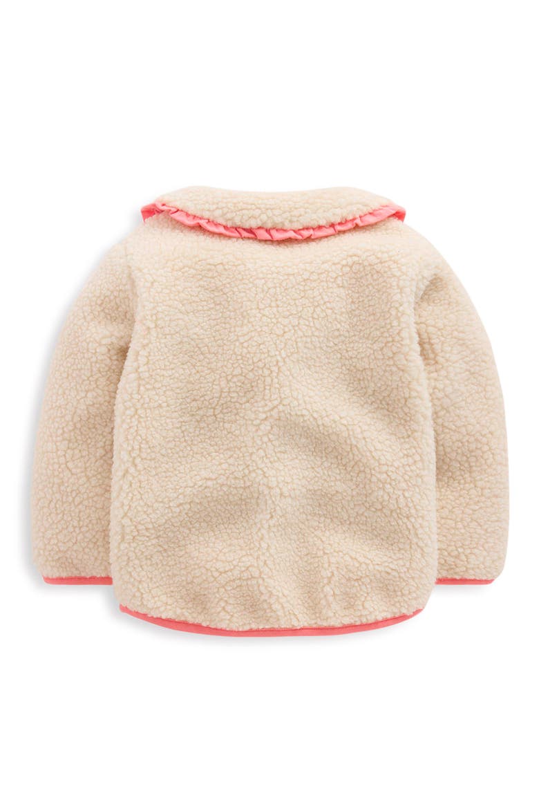 Kids' Borg Fleece Heart Jacket, Alternate, color, NEUTRAL/ PINK HEART