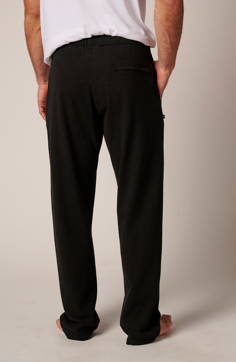 LEISURE LAB Cotton Lounge Pant, Alternate, color, Onyx
