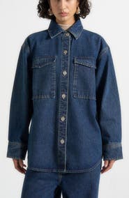 Manière De Voir Joy Denim Oversized Shirt