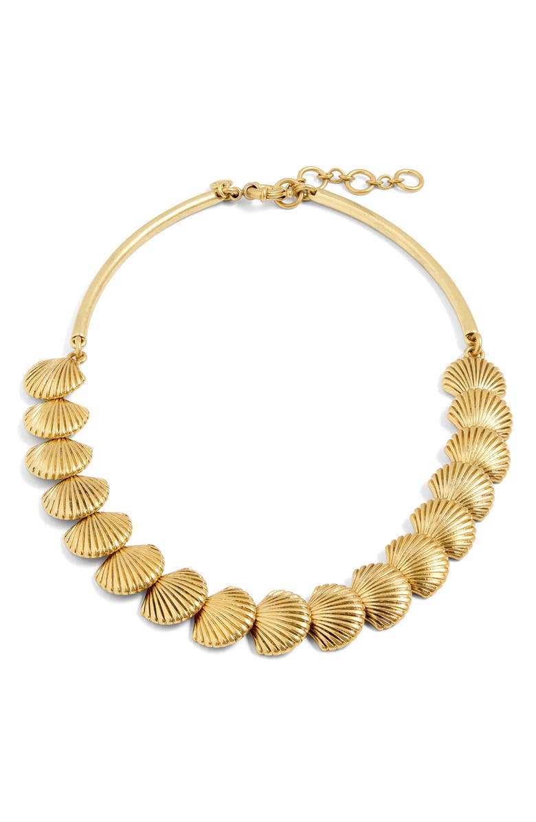 J.Crew Seashell Collar Necklace, Main, color,