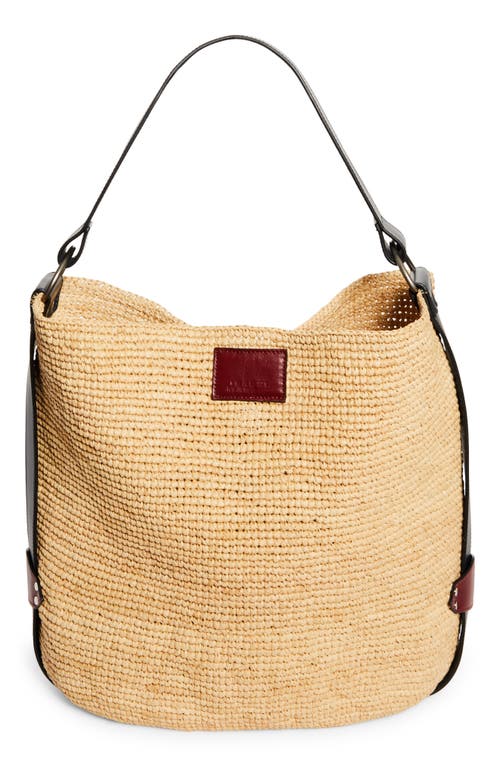 Isabel Marant Bayia Xo Capsule Raffia Tote In Black