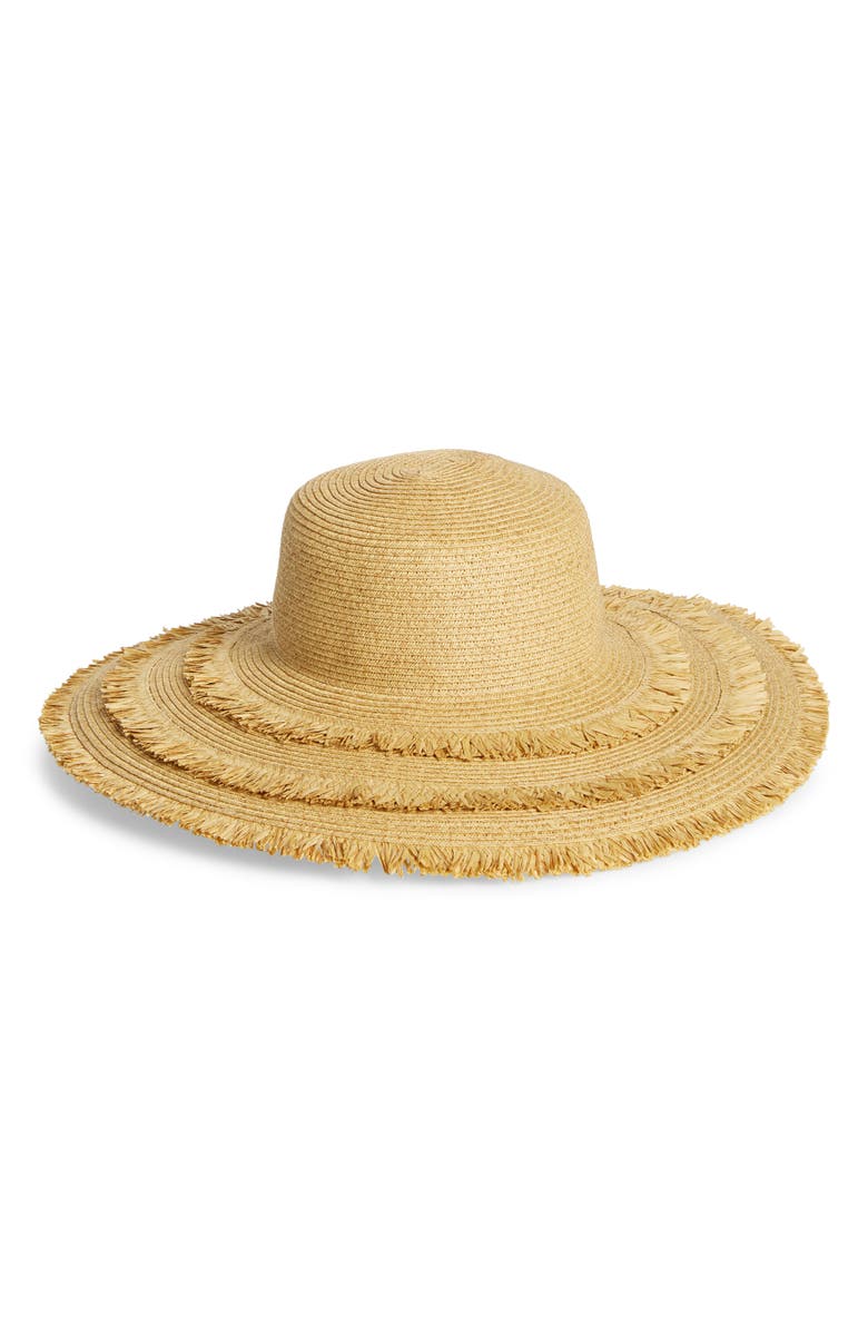 San Diego Hat Ultrabraid Frayed Floppy Hat, Main, color,