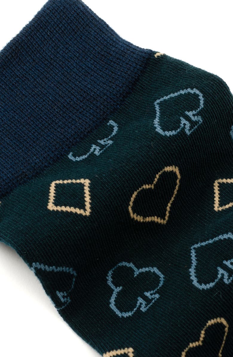 Cufflinks, Inc. Card Suits Casino Crew Socks, Alternate, color,