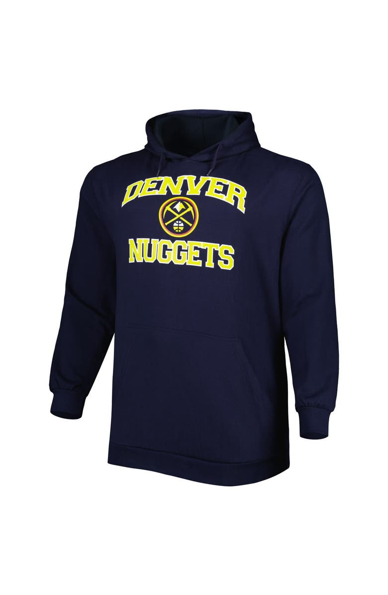 PROFILE Men's Navy Denver Nuggets Big & Tall Heart & Soul Pullover Hoodie, Alternate, color, Navy