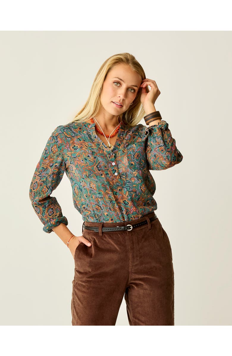 Carve Designs Dylan Gauze Shirt, Alternate, color, Bistro Floral