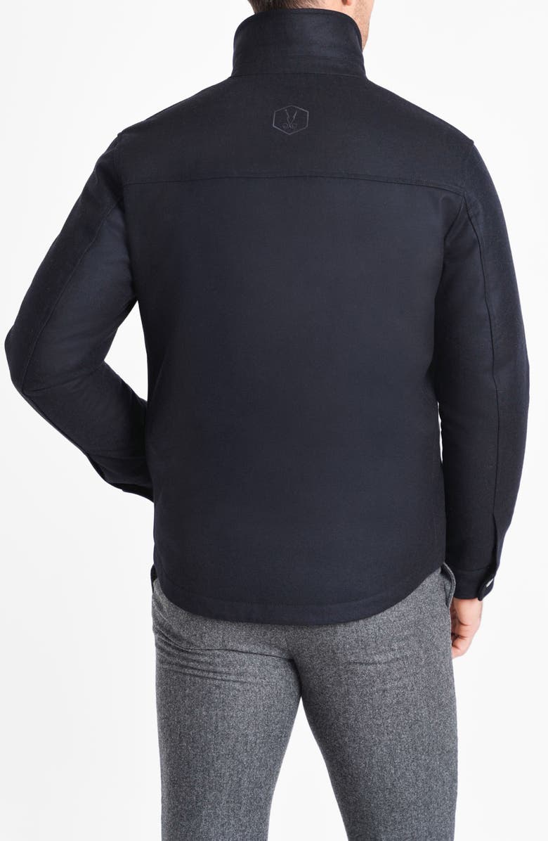 Norwegian Wool Waterproof Down Field Jacket, Alternate, color, Navy