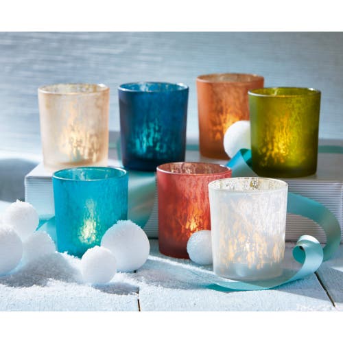 Tag Blush Mercury Glass Tealight Candle Holder For Weddings In Pink