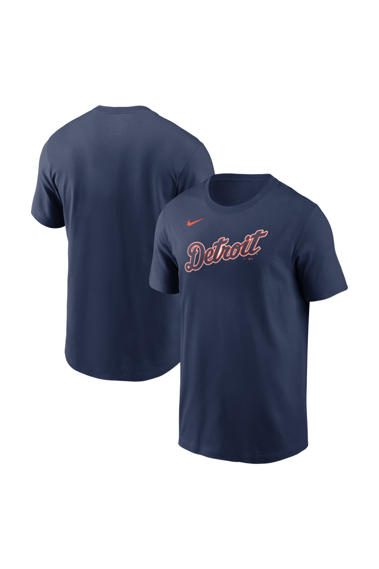 Men's Nike  Navy Detroit Tigers Alternate Wordmark T-Shirt, Main, color, Navy