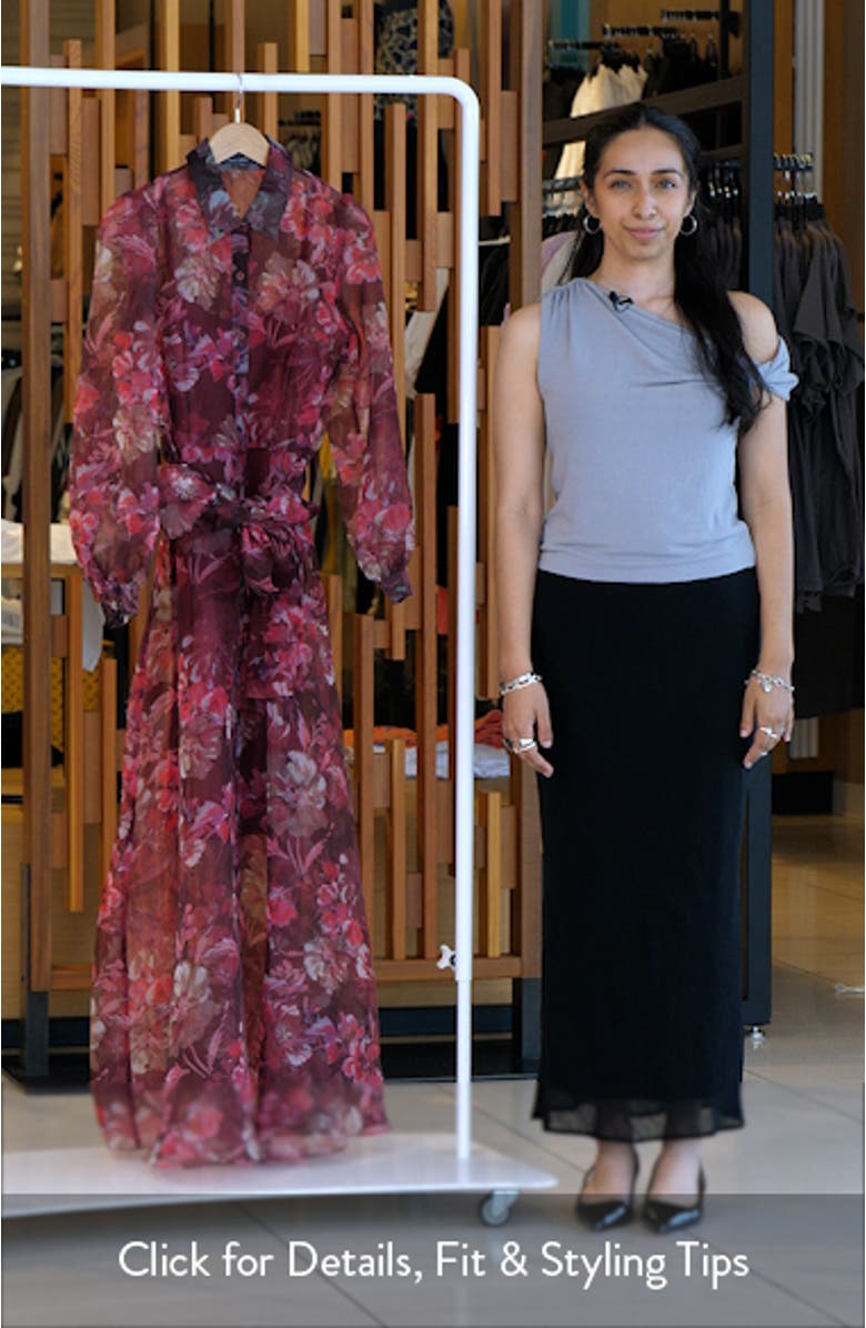 Long Sleeve Organza Shirtdress, sales video thumbnail