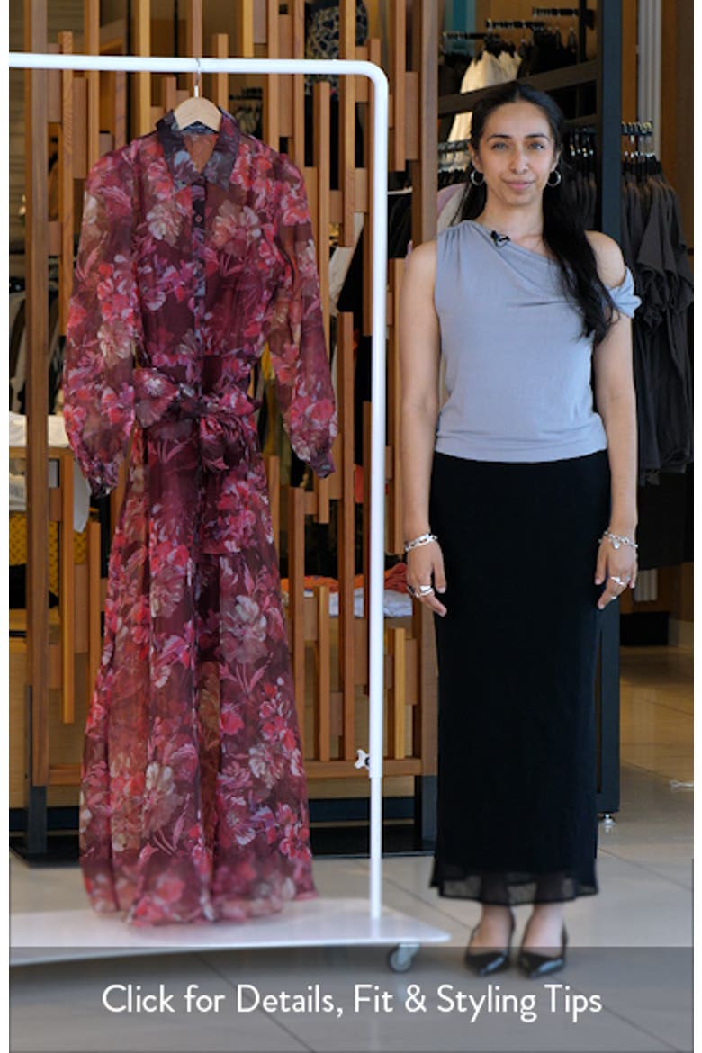 Long Sleeve Organza Shirtdress video