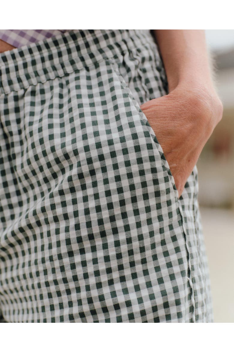 Mia Gingham Pant, Alternate, color, Moss