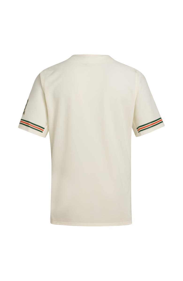 adidas Men's adidas Cream Miami Hurricanes Replica Baseball Jersey, Alternate, color, Cream
