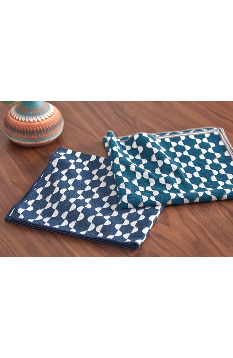 carol & frank Lee Mallard Napkin, Set of 4, Alternate, color, Blue