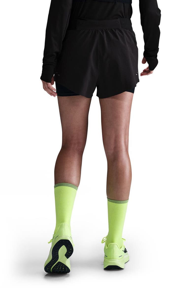 Nike Swift Dri-FIT Mid-Rise 2-in-1 Running Shorts, Alternate, color, Black/ Reflective Silver