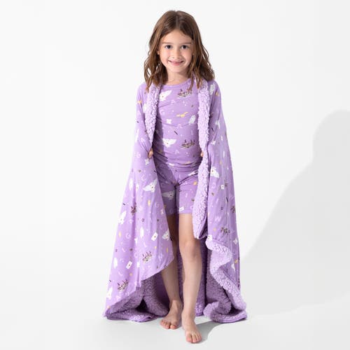 Bellabu Bear Kids Unisex Hedwig's Magical Mail 2-piece Short Sleeve & Shorts Pajama Set In Purple