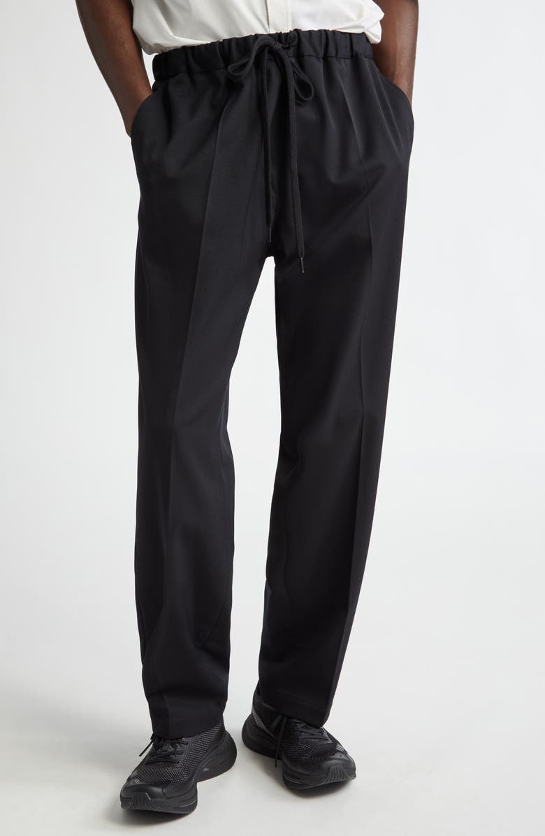 MM6 Maison Margiela Twill Drawstring Pants, Main, color, Black