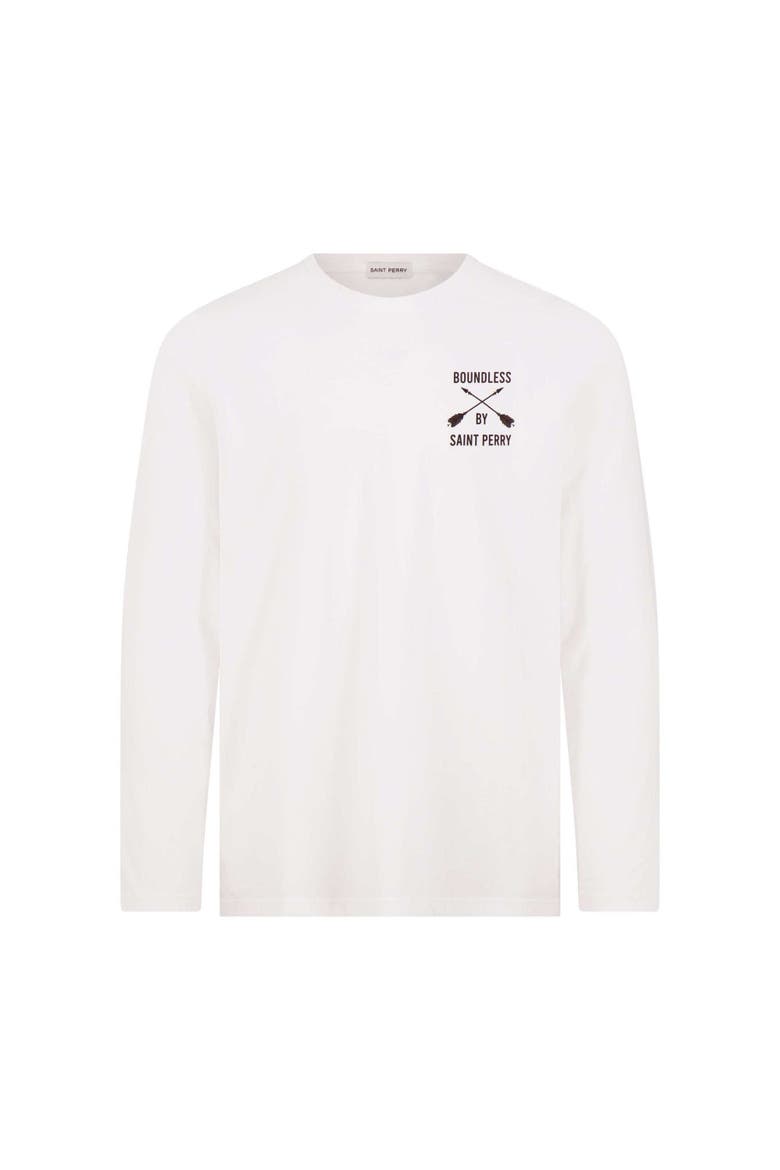 Long Sleeve Crewneck T-shirt, Main, color, White