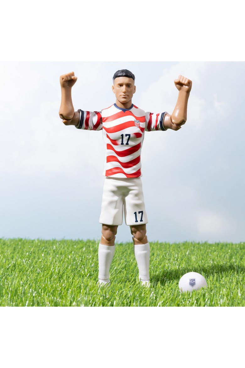 Sockers 2026 USMNT Alejandro Zendejas Home Jersey 8" Soccer Action Figure, Alternate, color, Red