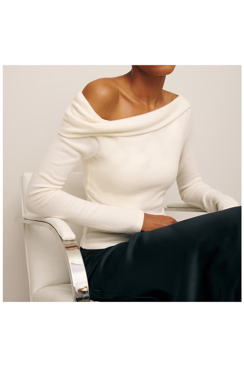 Elio One-Shoulder Top, Alternate, color, FIOR DI LATTE