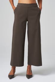 Franne Golde Catalina Stretch Cropped Wide-Leg Pant