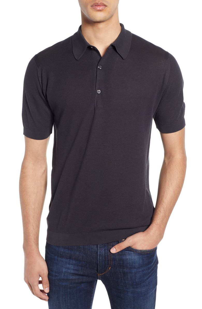 John Smedley Roth Solid Sweater Polo, Main, color, 