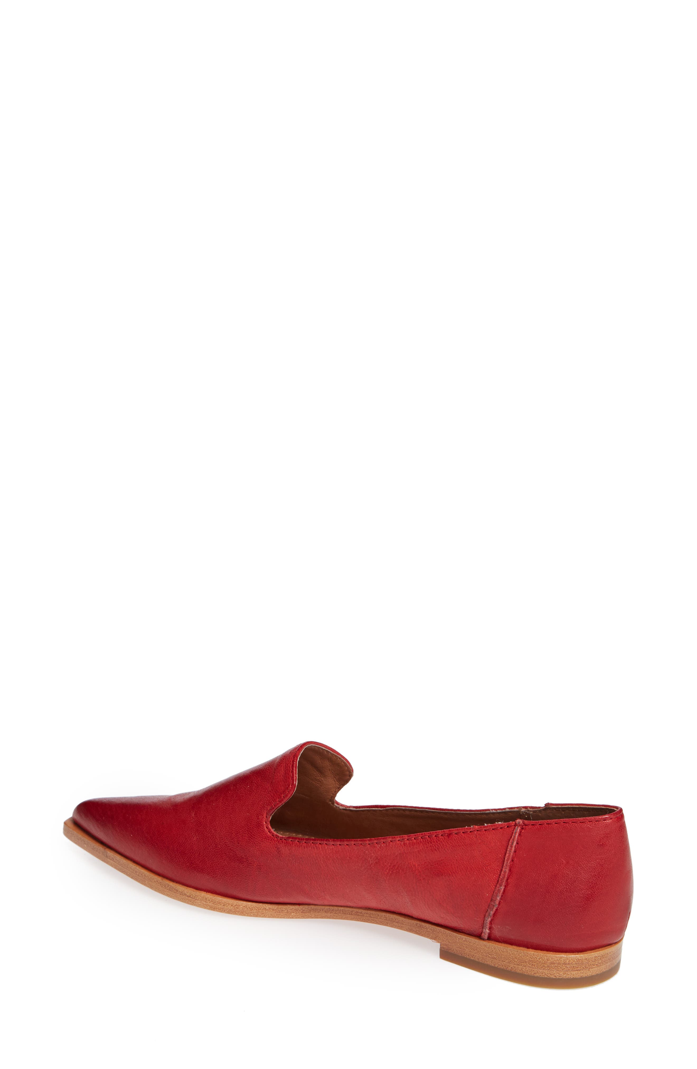 Kenzie Venetian Flat, Alternate, color, RED LEATHER