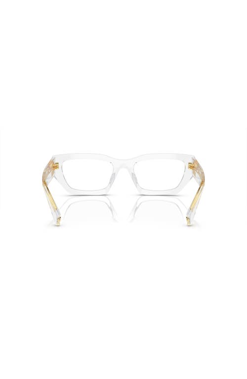 Miu Miu 53mm Irregular Optical Glasses In Neutral