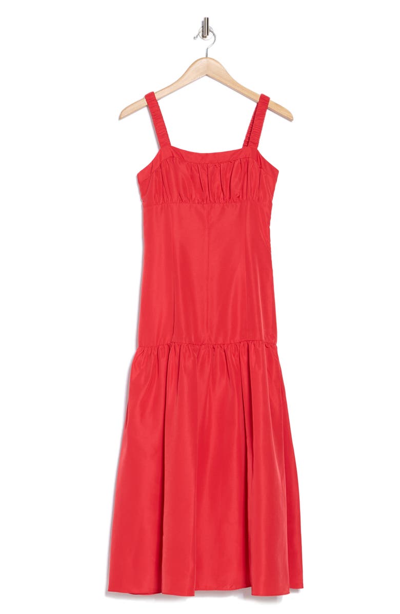 Derek Lam 10 Crosby Selena Gathered Bust Dropped Waist Dress, Alternate, color, 