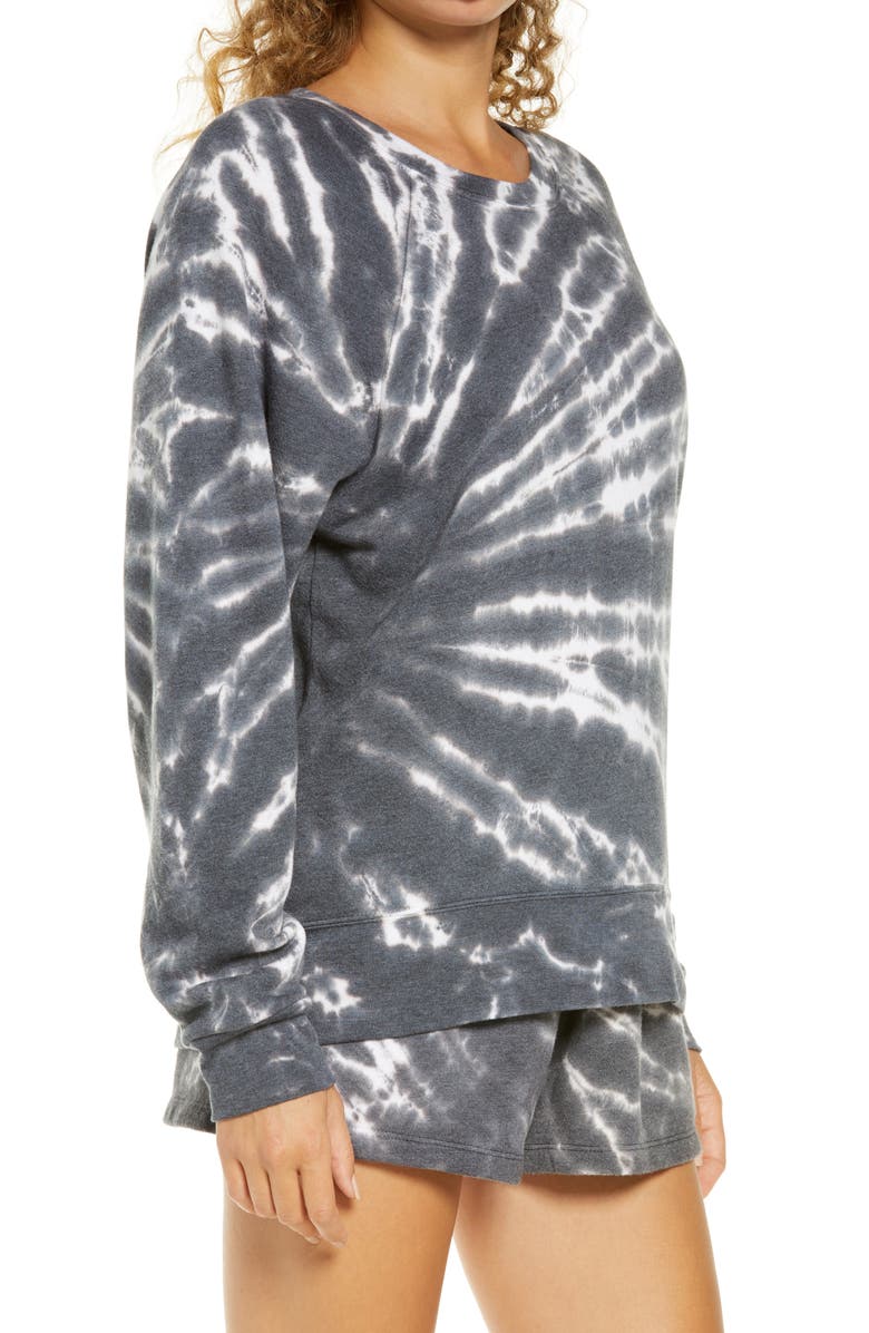 Zella Tie Dye Crewneck Sweatshirt, Alternate, color,