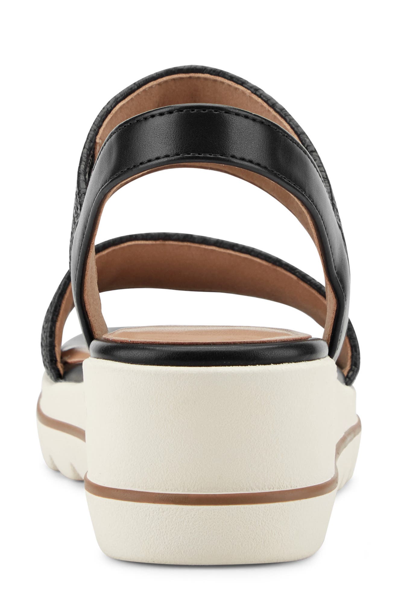 Easy Spirit Sanna Wedge Sandal, Alternate, color, Black