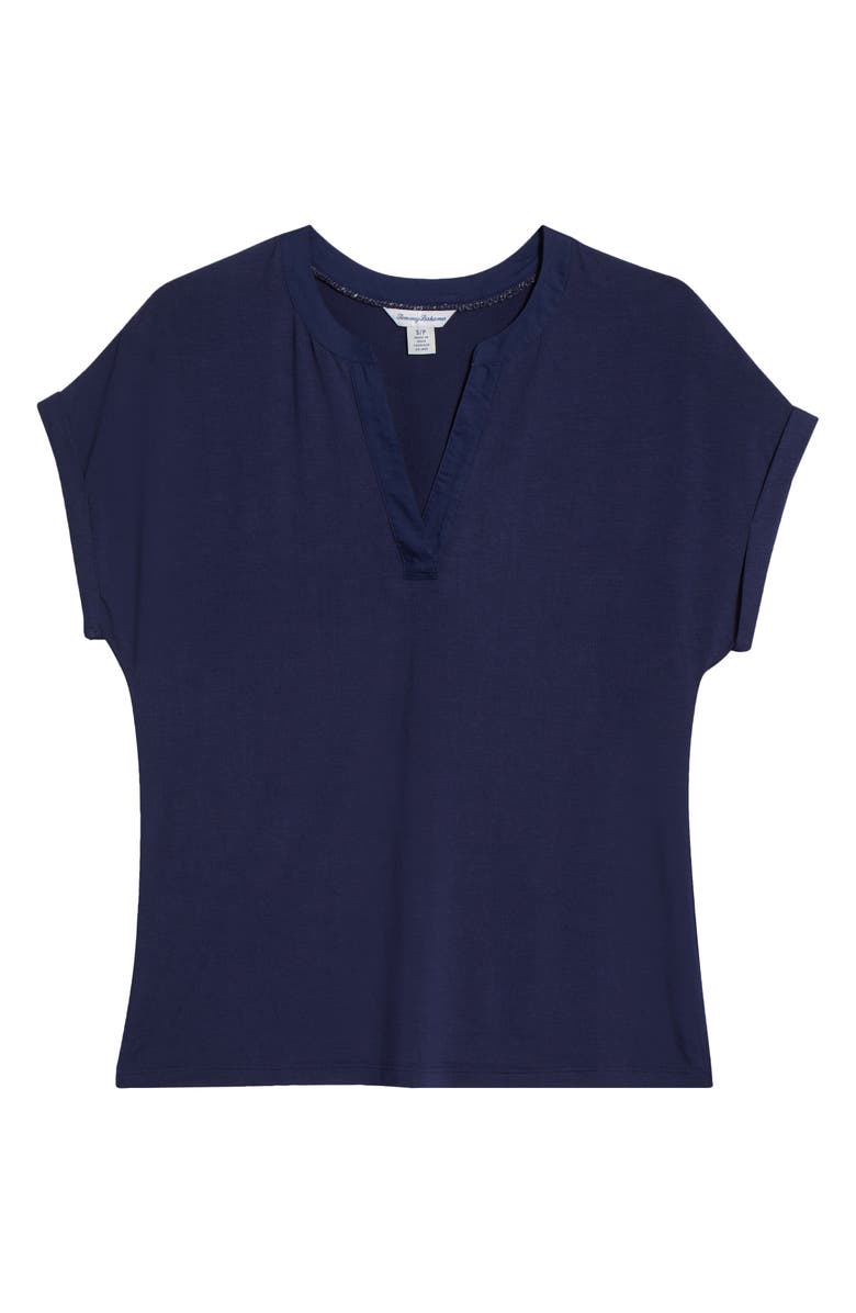 Tommy Bahama Kauai Split Neck Top, Alternate, color, Coastline