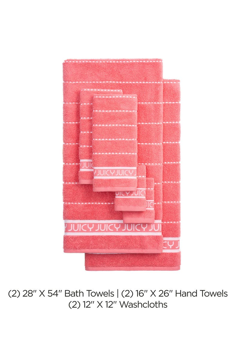 Luxurious 6-Piece Towel Set, Alternate, color, PINK CORAL