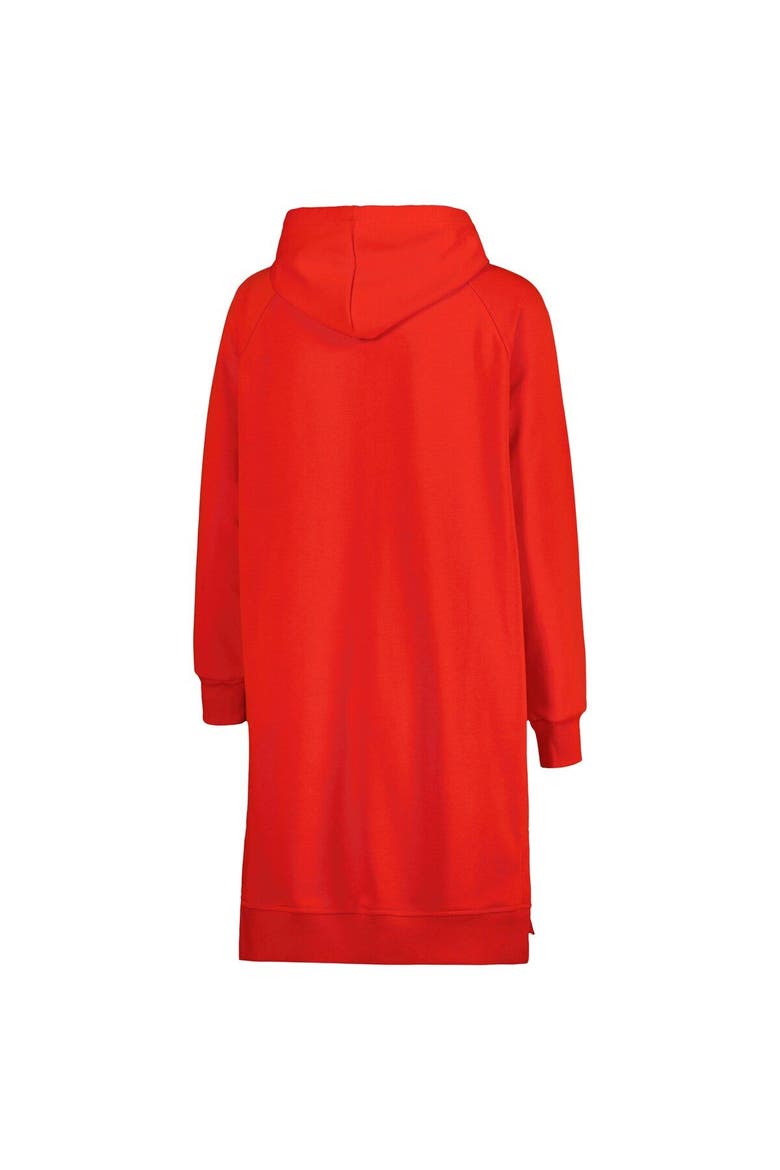 Women's Gameday Couture Red Wisconsin Badgers Take a Knee Raglan Hooded Sweatshirt Dress, Alternate, color, Red