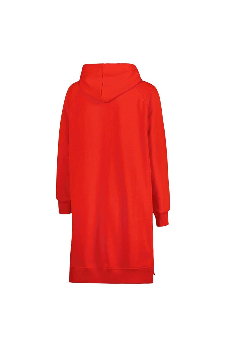 GAMEDAY COUTURE Women's Gameday Couture Red Wisconsin Badgers Take a Knee Raglan Hooded Sweatshirt Dress, Alternate, color, 