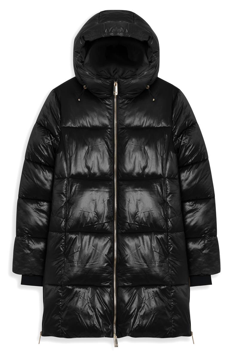 Noize Alicia Water Resistant Hooded Parka Puffer Jacket, Alternate, color, Black