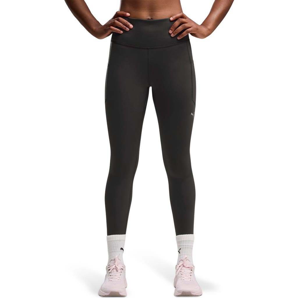 Puma Pwrmode High Waist Pocket 7\/8 Leggings In Black