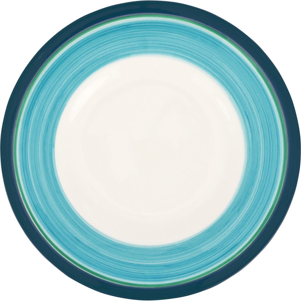 Vietri Lisbon Stripe Salad Plate In Blue
